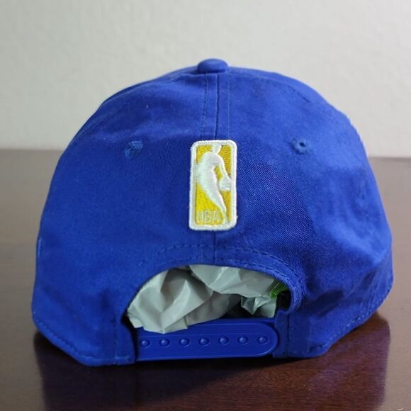 New Era NBA Golden State Warriors Stretch Snapback Dad Hat Cap Blue Gold Curry